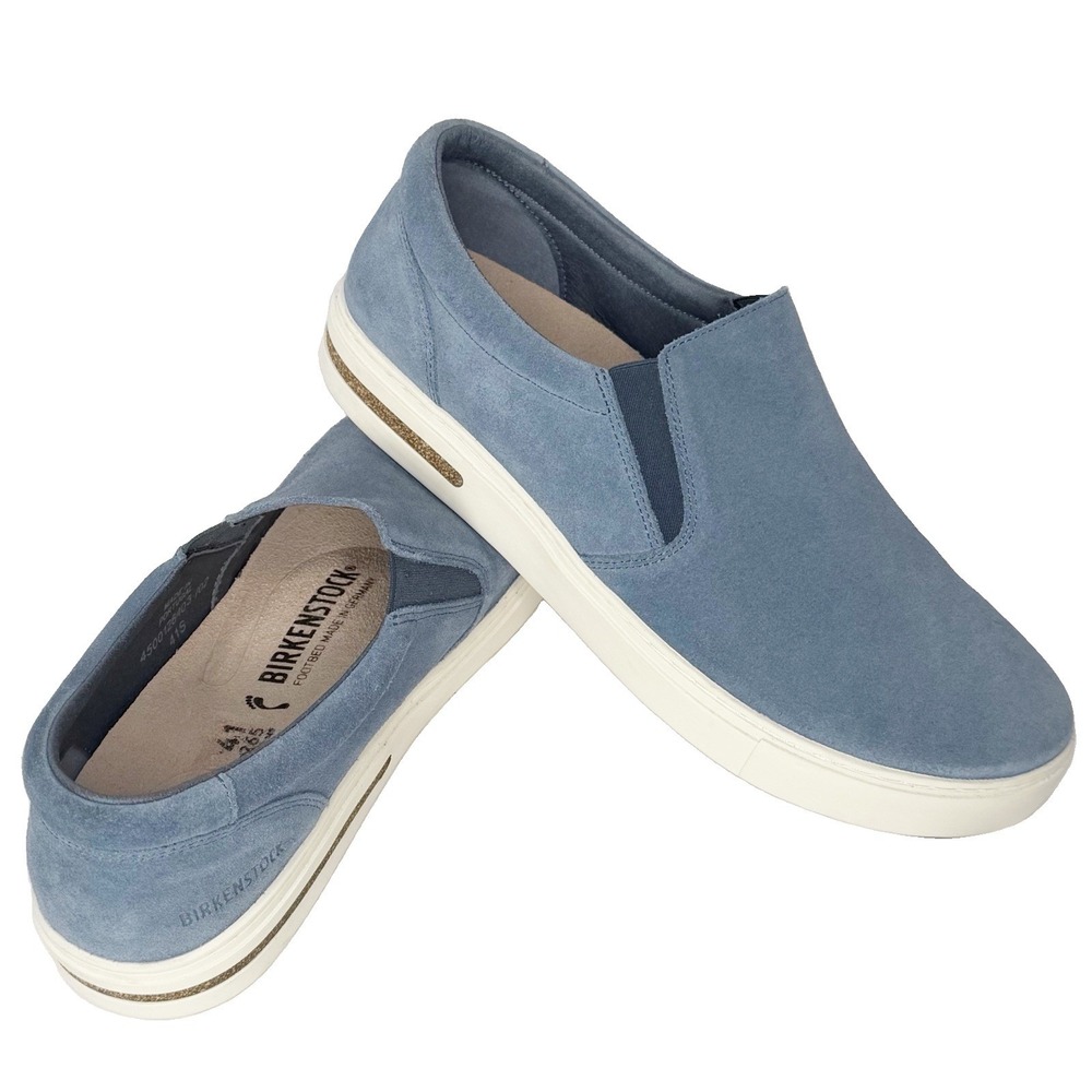 New Birkenstock Oswego Low Top Suede Men US8 Women US10 Sneaker Shoes Blue EU 41